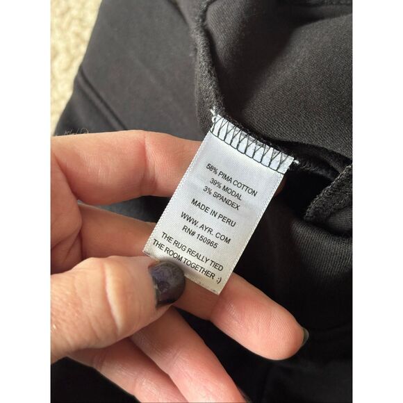 AYR High Hopes Pants size Large L Black Pull On Ponte Jersey - Picture 9 of 9